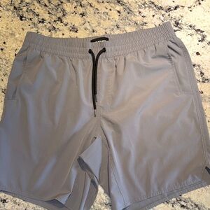 Gray Hybrid Shorts with Drawstring